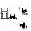 Rabbit & Castle Pattern Iron Photo Frames AJEW-WH0247-005-3