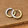 201 Stainless Steel Two Tone Hoop Earrings EJEW-Q002-01G-02-2