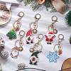 Christmas Theme Printed Acrylic Pendants Keychain KEYC-JKC00887-2