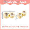 24Pcs 2 Colors Brass Beads KK-HY0004-37-2