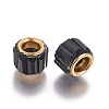 Brass Cubic Zirconia European Beads KK-E772-01J-1