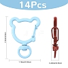 14Pcs Spray Painted Eco-Friendly Alloy Swivel Snap Hook Clasps FIND-FS0004-59-4