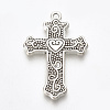 Tibetan Style Alloy Pendants TIBE-T010-08AS-RS-1