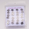 304 Stainless Steel Stud Earrings EJEW-N045-11P-3
