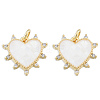 Brass Micro Pave Clear Cubic Zirconia Pendants KK-N227-99D-2