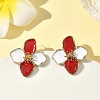 Alloy Enamel Stud Earrings FS-WG082C3-05-1