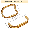 CHGCRAFT 2Pcs 2 Style Brass Tube Bag Frames FIND-CA0007-08-2