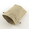 Polyester Imitation Burlap Packing Pouches Drawstring Bags X-ABAG-R004-18x13cm-05-3