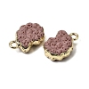 Dyed Synthetic Lava Rock Pendants G-P614-05G-05-2