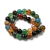 Faceted Natural Agate Beads Strands G-F447-12mm-E-3