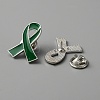 Awareness Ribbon Enamel Pin JEWB-WH0029-29B-1