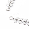 304 Stainless Steel Cobs Chains Bracelet Makings AJEW-JB00930-2