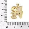 Football Theme Brass Enamel Pendants KK-A303-01A-G01-3