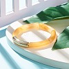 Imitation Gemstone Acrylic Curved Tube Beaded Stretch Bracelet BJEW-JB07981-02-2