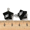 Natural Obsidian Pendants G-P540-01P-11-3