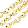 Alloy Bamboo Shaped Oval Link Chains LCHA-H004-23G-1