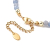 Brass Star Charm Bracelet & Necklace SJEW-JS01268-4