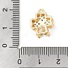 Brass Micro Pave Clear Cubic Zirconia Charms KK-R219-30G-3