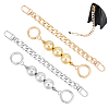 Unicraftale 4Pcs 4 Style Beaded & Curb Chain Purse Strap Extenders DIY-UN0005-71-1