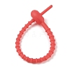 Oval Shape Silicone Cable Zip Ties AJEW-C034-03F-3