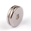 Tibetan Style Alloy Flat Round Spacer Beads PALLOY-ZN64990-AS-RS-2