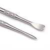 Stainless Steel Double-Sided Spear Point & Smoother Scoop AJEW-WH0121-28-2