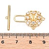 Brass Micro Pave Clear Cubic Zirconia Toggle Clasps KK-N254-142G-4