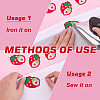 30Pcs Strawberry Computerized Embroidery Cloth Iron on/Sew on Patches PATC-FG0003-73A-3