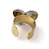 304 Stainless Steel Open Cuff Rings RJEW-K258-08GP-03-4