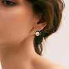 4Pairs 2 Colors Iron Stud Earrings EJEW-HY0001-13-5