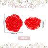 80Pcs Opaque Resin Cabochons CRES-ME0001-07-2