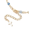 304 Stainless Steel Tiny Cross Link Bracelets BJEW-JB13244-01-4