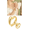 Brass Teardrop Open Cuff Rings & Open Cuff Bangles Jewelry Sets for Women SJEW-SZ0001-016G-8