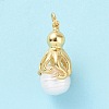 Shell Pearl Pendants KK-C004-10G-3