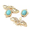 Brass Micro Pave Clear Cubic Zirconia Box Clasps KK-C075-43B-G-2