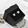 Rack Plating Brass Micro Pave Clear Cubic Zirconia Stud Earrings EJEW-K299-01G-R-1