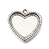Tibetan Style Alloy Pendant Cabochon Settings for Enamel FIND-D042-09B-AS-1