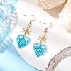 Handmade Glass Seed Beads Heart Dangle Earrings EJEW-MZ00577-02-1