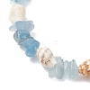 4Pcs Natural Mixed Gemstone & Sea Shell Beads Stretch Bracelets for Women BJEW-TA00710-4