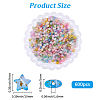 600Pcs 2 Colors Frosted Acrylic Charms OACR-PA0001-35-2