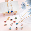 SUNNYCLUE 14Pcs 7 Colors Transparent Glass Pendants GLAA-SC0001-55-5