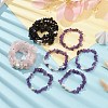 5Pcs 5 Style Natural Mixed Gemstone Chips Stretch Bracelets Set BJEW-JB09551-8