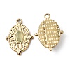 PVD Vacuum Plating 201 Stainless Steel Natural Natural Green Aventurine Pendants STAS-C064-VC915-2