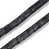 Frosted Natural Lava Rock Beads Strands G-E618-02B-1