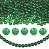 3 Strands Baking Paint Transparent Glass Round Bead Strands DGLA-PA0001-02B-1