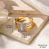 Brass Micro Pave Clear Cubic Zirconia Cuff Rings FS-WGA555F-03-1