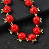 Brass Enamel Link Bracelets BJEW-K278-01A-G-3