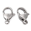 Tarnish Resistant Polished 304 Stainless Steel Lobster Claw Clasps X-STAS-R072-08A-2