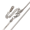 304 Stainless Steel Herringbone Chain Necklace for Women NJEW-G097-02P-2