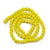 Opaque Solid Color Electroplate Glass Beads Strands GLAA-F029-P4mm-C05-2